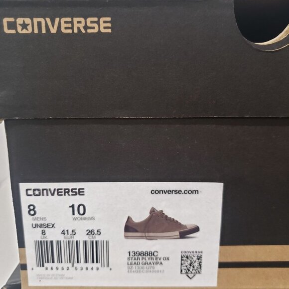 Converse Star Player Low Top Sneaker 76 in Lead Gray - Size M/8 W/10 - Picture 9 of 10